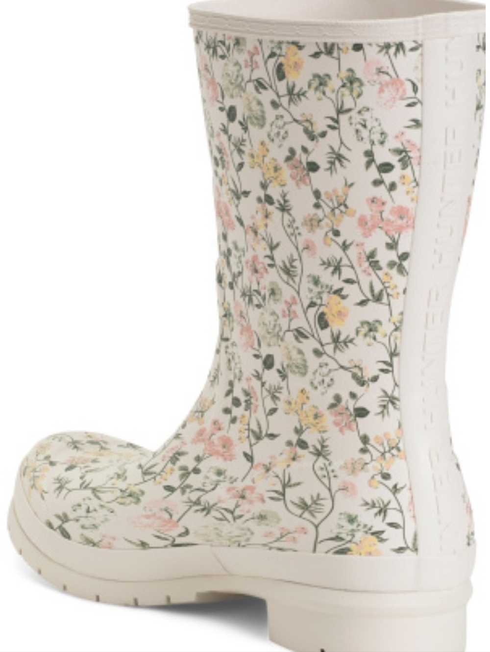 Hunter White Floral Rain Boots - Picture 2 of 8